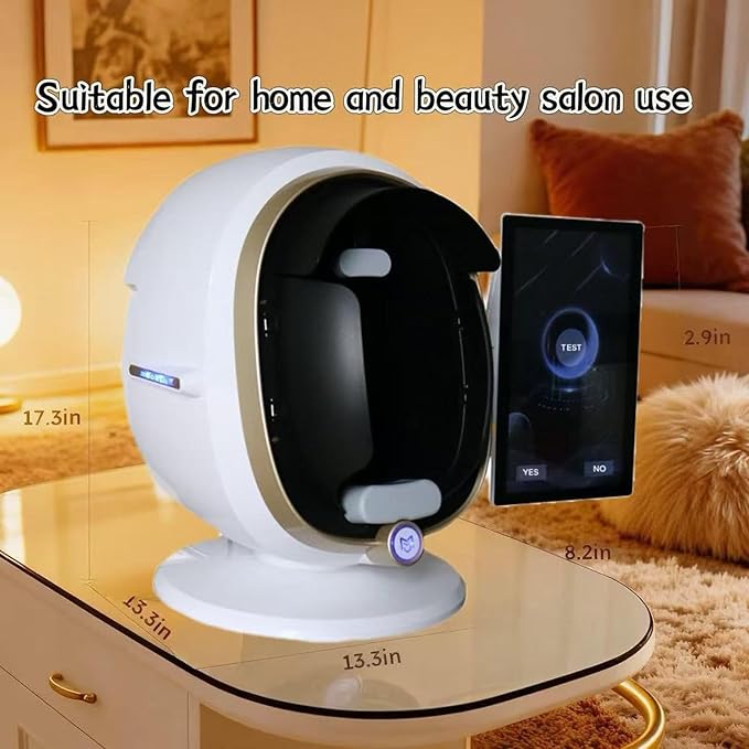 AI Skin Imaging Device for Beauty Salon & Spa – 13.3” HD Display, 8-Spectrum Light Facial Scanner, Professional Cosmetic Skin Evaluation System, Multi-Language Interface