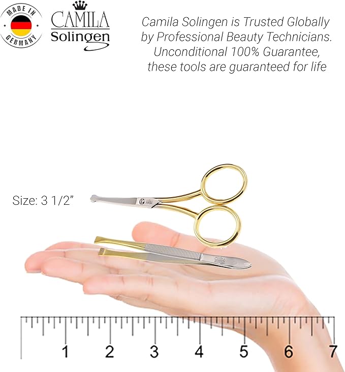 CSK1 Nail Scissors and Tweezer Kit, Perfect Pedicure Manicure Set for Men and Women, Ideal Pedicure Tools and Skin Tag Remover Tools - Kit contains Sharp Scissors and Grooming Tweezers