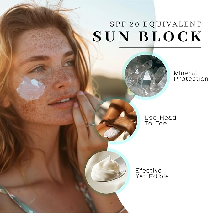 Tallow & Zinc SunBlock (2 pk) 2.8 ounce Water Resistant 20 SPF Sunscreen w/Organic Olive Oil, Beeswax, & More - Sun Screen Protector for Face and Body - Mineral Sunscreen w/Non-Nano Zinc Oxide Barrier