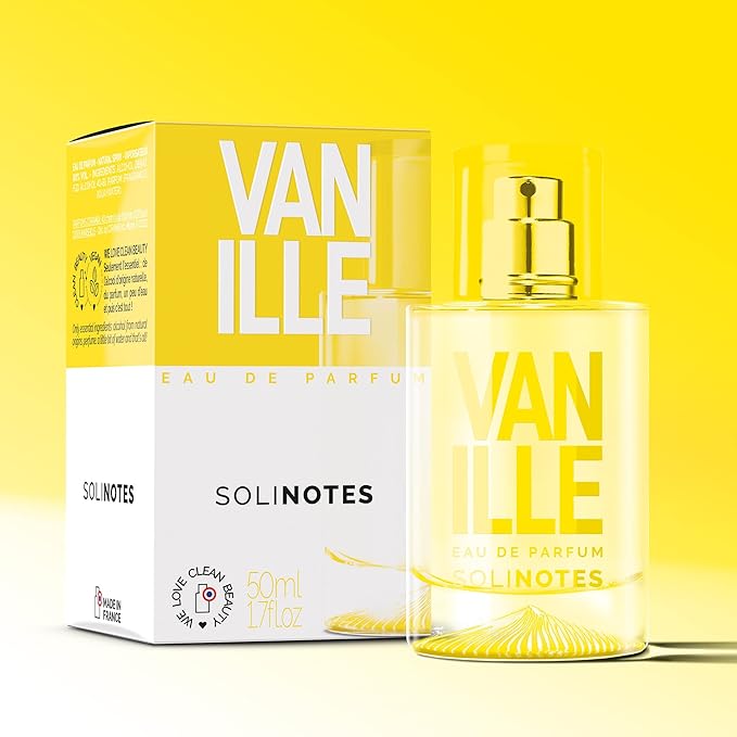 Solinotes Vanilla Perfume for Women & Men, 1.7 Fl Oz/ 50 ML Eau De Parfum, Delicate Floral and Soothing Scent with Premium Ingredients - Clean Perfume, Cruelty Free, Vegan, Made in France
