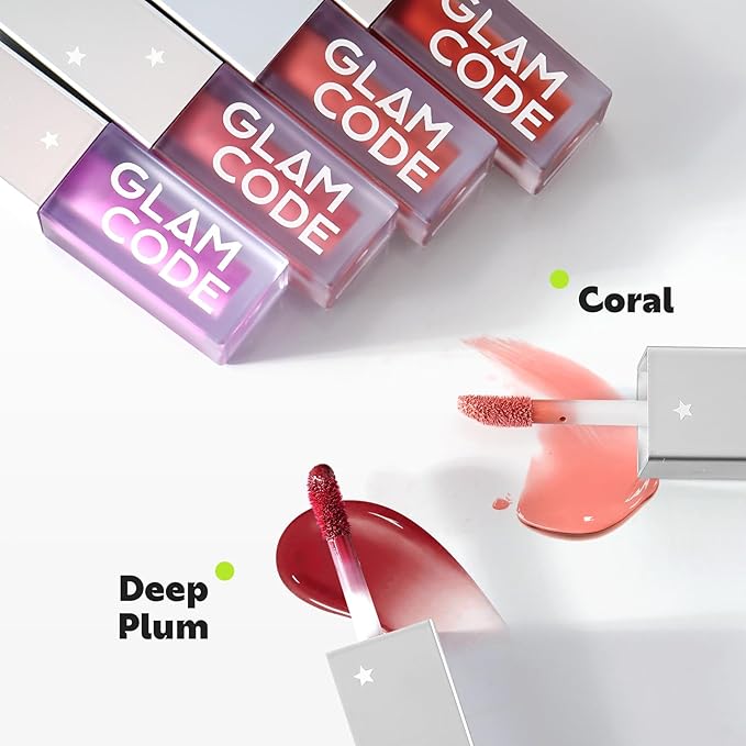 GLAM CODE Liquid Blush for Cheeks Duo - Hydrating Cream Blush for Daily - Blendable & Buildable Cheek Tint for Sensitive Skin - Lightweight, Skincare Infused Dewy Cheek Finish for All Skin Types - #04