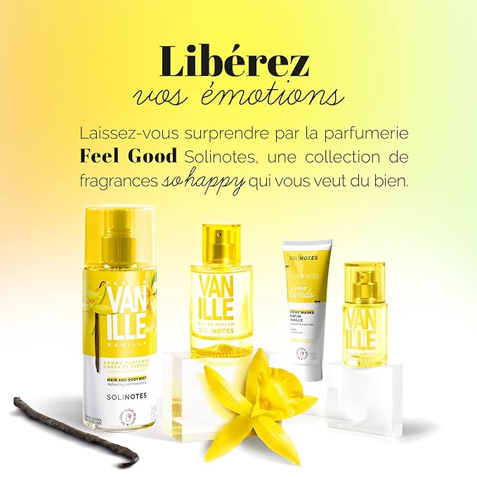 Solinotes Vanilla Perfume for Women & Men, 1.7 Fl Oz/ 50 ML Eau De Parfum, Delicate Floral and Soothing Scent with Premium Ingredients - Clean Perfume, Cruelty Free, Vegan, Made in France