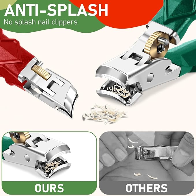 Toenail Clippers for Thick Toenails, Mens Stocking Stuffers 2025, Wide Opening Nail Clippers, Heavy Duty Ingrown Toenail Clippers Nail Cutters, Christmas Gifts for Men Women