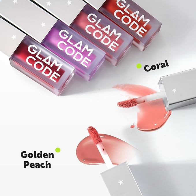 GLAM CODE Liquid Blush for Cheeks Duo - Hydrating Cream Blush for Daily - Blendable & Buildable Cheek Tint for Sensitive Skin - Lightweight, Skincare Infused Dewy Cheek Finish for All Skin Types - #02