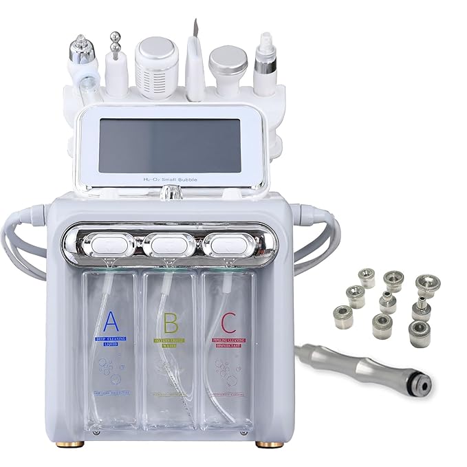 Hydrogen Oxygen Facial Machine 7 In One Diamond Microdermabrasion Machine, Facial Hydrodermabrasion Device For Home Beauty Salon