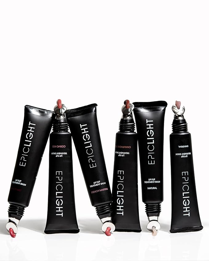 EpicLight Lip Flip Tints Treatment Balm Tube - Lip Balm and Plumper - Peptide Treatment for Lips Volume & Hydration - Plump and Moisturize Lips - Paraben & Sulfate-free, Non-Toxic Makeup (Natural)