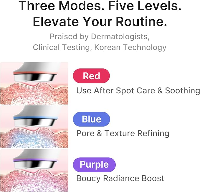 medicube Booster Pro Mini Plus | Facial Device for Radiance, Calming, and Elasticity | Red, Blue, Purple 3-Mode | Portable Korean Skincare Device, At Home Care | Beige