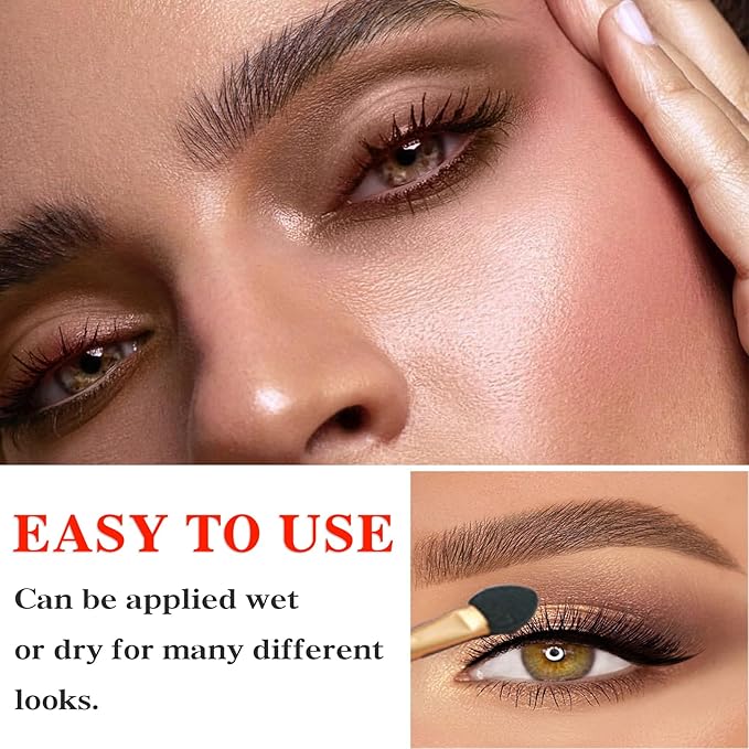 10 Shades Nude Matte Eyeshadow Palette,Shimmer Naked Eyeshadow Palette,Eye Shadow Palette Natural Flash Waterproof Durable Smoked Professional Makeup Palette With Brush 02