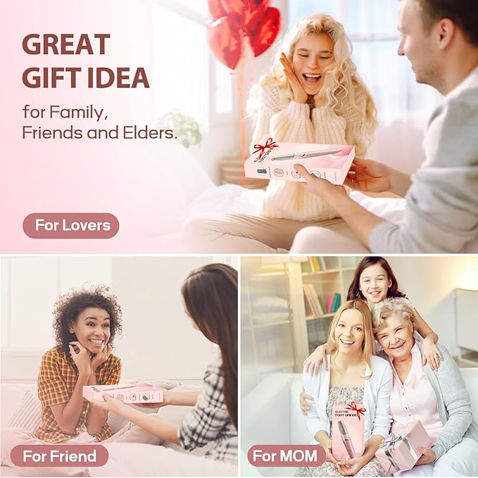 Callus Remover for Feet, ZABOUL Electric Foot Callus Remover Rechargeable Pedicure Tools Smooth Pedicure Wand Electronic Foot File, Feet Care for Removes Dry Hard & Dead Skin Ideal Gift