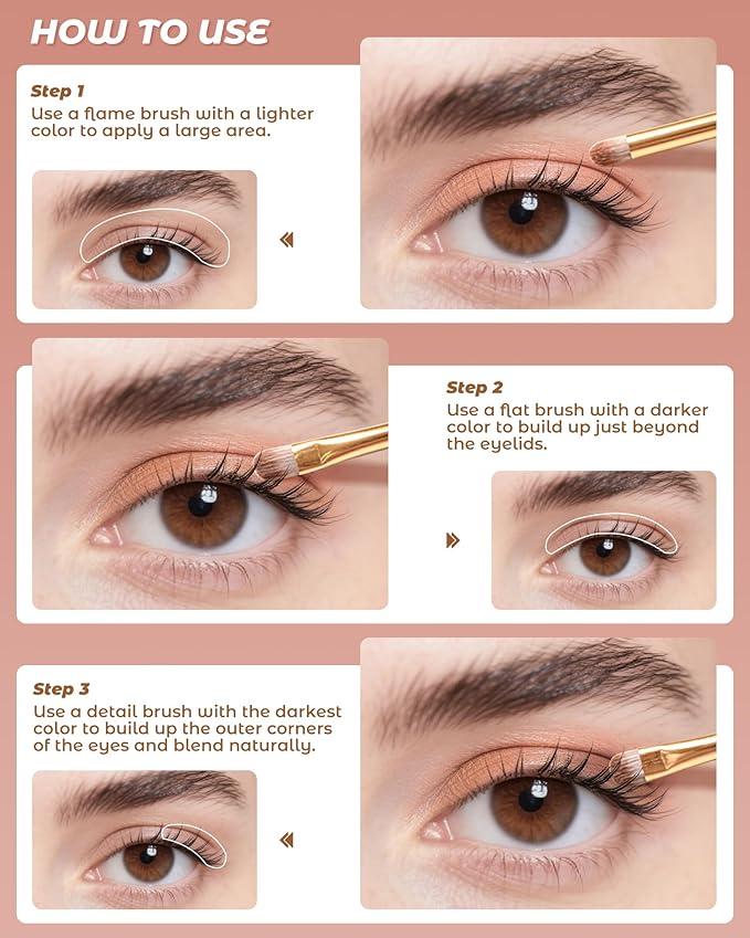 Eyeshadow Palette，Matte Naked Eyeshadow Pallet with Brush，Highly Pigmented Blendable Shades Neutral Nude Eye Shadow Makeup for Older Women，Naturing-Looking，Long-Wearing（Sweetheart）