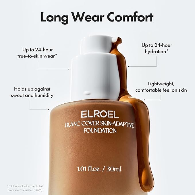 Blanc Cover Skin Foundation - K-Beauty Skincare Liquid Foundation Makeup with Panax Ginseng, Niacinamide & Collagen - Lightweight, Buildable 24HR Hydrating Wear 1.01 Fl Oz (#250)