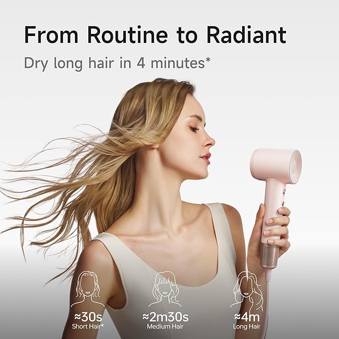 Laifen Premium High-Speed Hair Dryer Love-Bound Box, Professional Ionic Portable Blow Dryer with 110,000 RPM, Lightweight, Low Noise, 360° Magnetic Styling Attachment, Wall Mount, Travel Bag, Gift Box