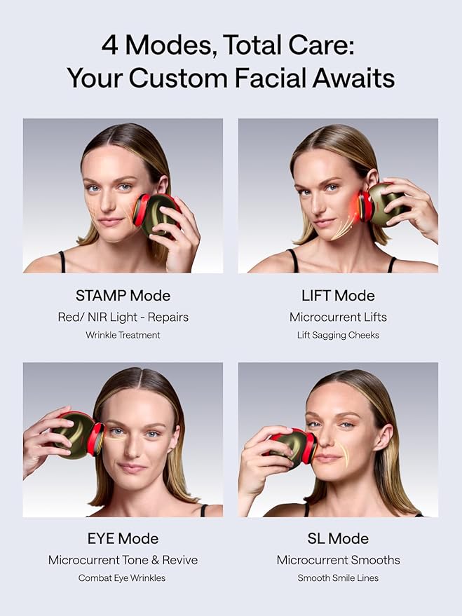 JMOON Face Lift Gift Collection, Microcurrent Facial Device, Medical Grade Red & Infrared Light Therapy for Face, Lifts, Firms, Smooths Wrinkles with 4 Modes & 5 Intensity Levels