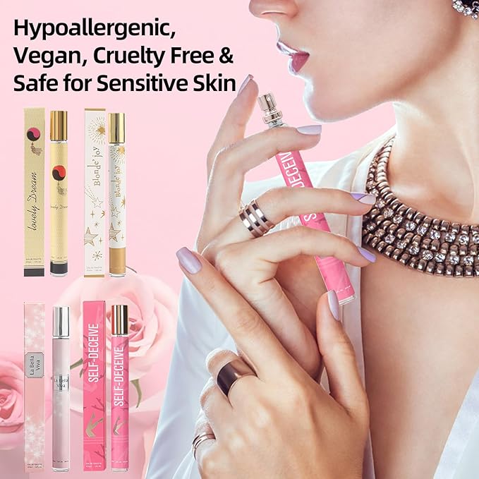 4 Pack Perfumes for Women (4x35ml),Stocking Stuffers,Christmas Gifts for Women,Teengirls,Travel Size Perfume Gifts,Natural Fruity Floral Fragrances Eau de Toilette Long Lasting Cologne Perfumes Spray