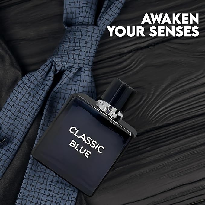 2PCS Valentine Milano/Classic Blue Eau De Toilette for Men-Fresh,Romantic Scent Perfume for Men 3.4 Fl Oz Each Mens Cologne For All Skin Daily Used