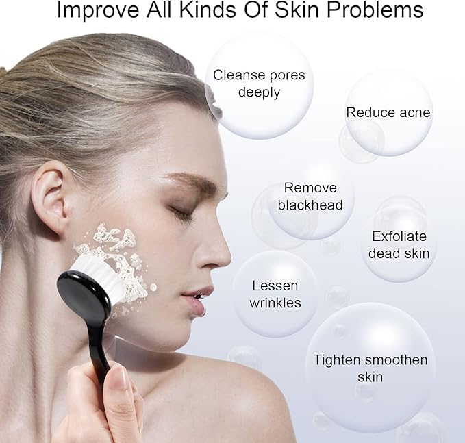 7 Pack Facial Cleansing Brush, Facial Exfoliating Brush Face Wash Scrub Exfoliator Brush for Makeup Skincare Removal (Multicolored)