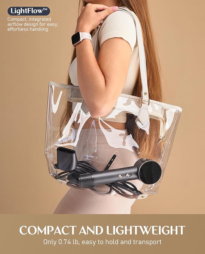 Fanttik Solo SonicDry H10 APEX 80% Faster Drying with 110,000 RPM Brushless Motor Hair Dryer, 56dB Low-Noise, 0.74lb Ultra-Light Blow Dryer, Ionic Tech for Travel, Home, Salon - Grey