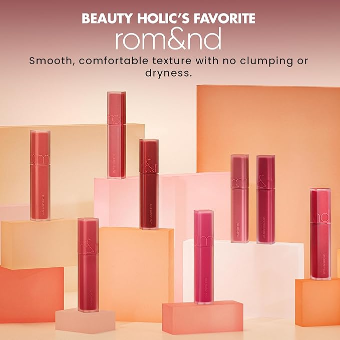 rom&nd BLUR FUDGE TINT 01 POMELOCO | K-Beauty Velvety Matte Lip Stain | Smooth, Non-Drying, Buildable Coral Flush | Effortless Blurred Effect for Warm Tones