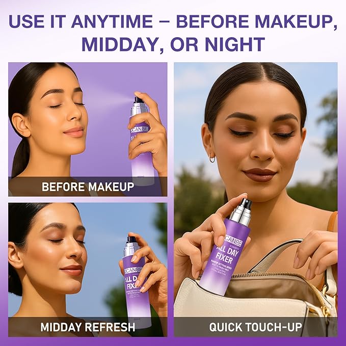 UCANBE Makeup Setting Spray - Matte Finishing Spray Long Lasting Face Mist, Oil Control Lightweight Hydrate Make Up Spray, 6.7 Fl Oz Large Size