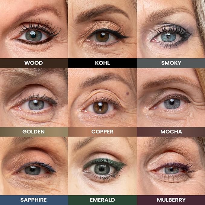 PRIME PROMETICS PrimeEyes Glide Eyeliner for Mature Women – Waterproof, Long-Stay and Mess-Proof – Gel Creme Texture, Discreet Sharpener and Effective Smudger (Mocha Shimmer)