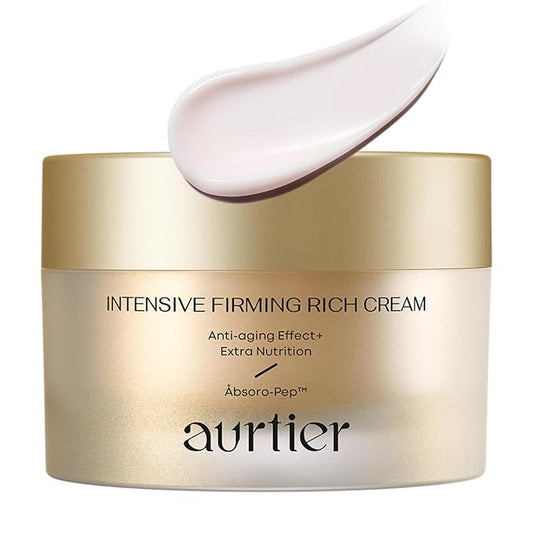 Intensive Firming Rich Cream, Anti-Aging Moisturizer with Collagen Peptides EGF Hyaluronic Acid for Wrinkle Smooths, Firming, Lifting & Deep Hydration 1.69 Oz