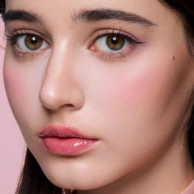 Flower Knows Butterfly Cloud Collar Rouge Box Highlighting & Blush Duo Powder,Blue+Pink Matte Finish Blush & Highlighter Palette,Buildable & Blendable Makeup Blush for cheeks(02 Seaborne Moon)