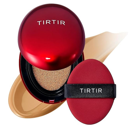 [*Mini Size*] TIRTIR Mask Fit Red Cushion Foundation | Full coverage, Weightless, Skin fit, Satin Glow Finish, Korean Makeup, beauty, Tattoo cover up, Buildable (#31N French Beige, 0.15 Fl Oz)
