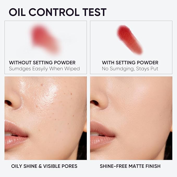 2CHILL Aqua Setting Powder, 45% Water Essence Translucent Face Powder Loose, Hydrating Matte Finish, Blurs Pores & Brightens Skin, Waterproof Sweat Resistant Pressed Setting Powders for Oil Control