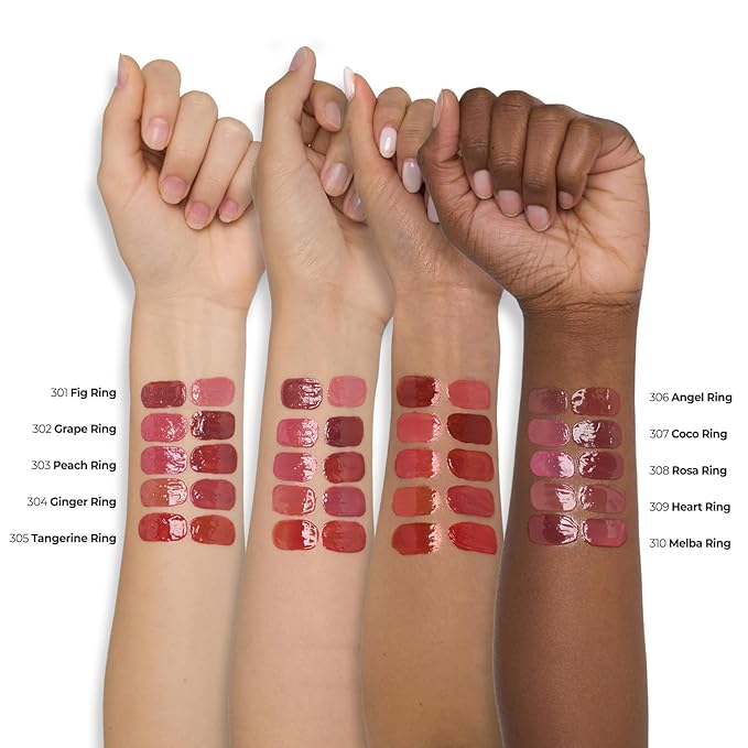 Laka Jelling Nude Gloss, 4.5g/0.15oz, Sheer Hydrating Lip Oil with No Stain, Non-Sticky, Nourishing Gloss for a Fresh, Glowy Look, Vegan, Clean Beauty Makeup, K-Beauty (#310 Melba Ring)