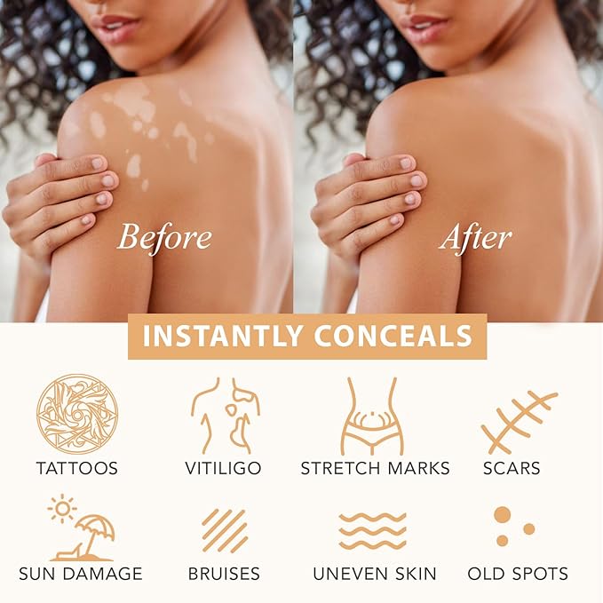 Leg Makeup Waterproof No Transfer, Light Long-Lasting, Easy Application, Legs & Body Concealer Makeup. (Bronze)