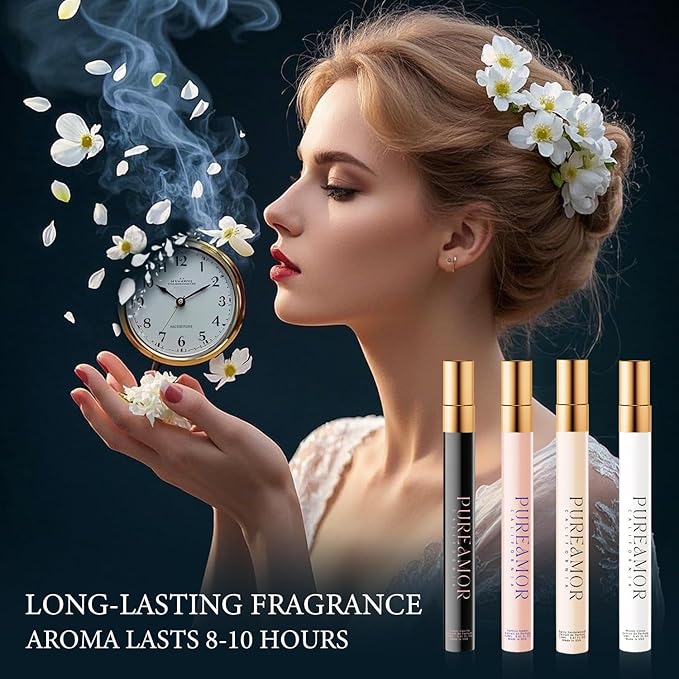 Pheromones Perfumes for Women, Pepper & Spicy Sandalwood Perfume, Long Lasting Men Eau de Parfun, Premium Scent Blend Perfumes for Women, 0.41 fl. Travel Perfume Spray