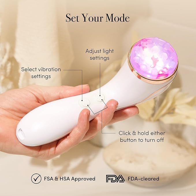 reVive Light Therapy Lux Collection Soniqué Cleanser, Sonic Face Cleanser Brush with Medical-Grade Red Light Therapy for Face, Water-Resistant