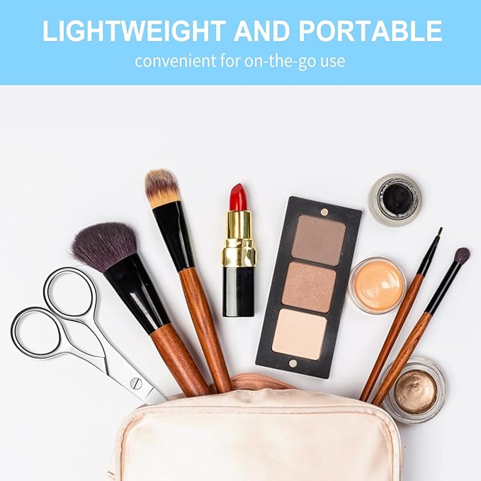 Precision Nose & Eyebrow Hair Scissors - Small, Professional Grooming Tool for Eyebrows, Nose Hair, Beard, Eyelashes, & Ear Hair - Ideal Gifts for Men & Women. (Small scissors - Round Head)