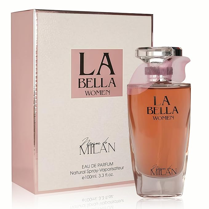 Elegant Floral Perfume for Women 100ml / 3.4 Oz Eau de Parfum - Long Lasting Iris, Earthy Patchouli, Warm Vanilla Scent for Day & Night(La Bella)