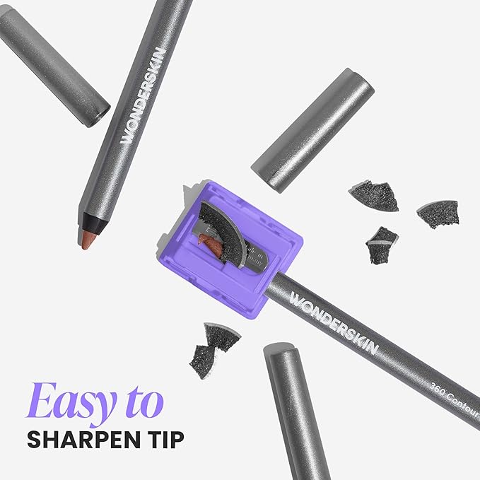 Wonderskin Lipliner Pencil - 360 Contour Lipliner, Long Lasting, Sharpenable Lip Pencil, Waterproof and Transfer-Proof Nude Lip Liner (Walnut)