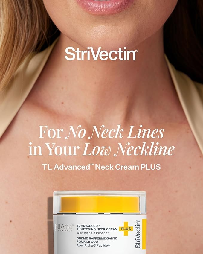 StriVectin Tighten and Lift Advanced Neck Cream PLUS with Alpha-3 Peptides for Neck and Décolleté, Smoothing Look of Wrinkles and Fine Lines, Improves Crepey Skin and Vertical Lines, 1.7 Ounce