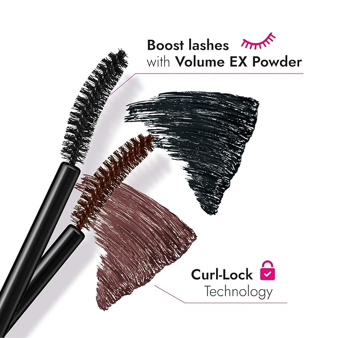 HEROINE MAKE by KISSME Volumizing Mascara Waterproof & Curvy Brush for Eye Makeup | Waterproof Mascara Volume & Length by Defining Fiber for Long-lasting Natural Eyelash Look, from Japan, Black, 1 EA