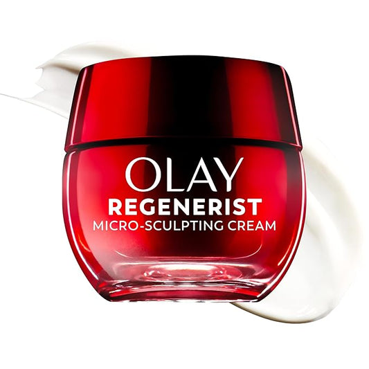 Olay Face Moisturizer, Regenerist Micro-Sculpting Facial Cream for Women - Anti-Aging, Anti-Wrinkle, Firming Skin Care - Triple Collagen Cream, Peptide Moisturizer, Hyaluronic Acid, Niacinamide, 1.7oz
