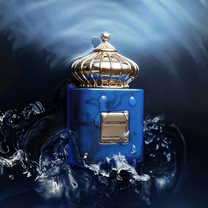 Matin Martin Santorini for Unisex - Arabian Perfume for Women & Men - Long Lasting Spicy Woody Fragrance with Citrus, Floral, Musk, Fresh, Moss Notes - Arabic Cologne - Travel Size - 3.4 oz EDP Spray