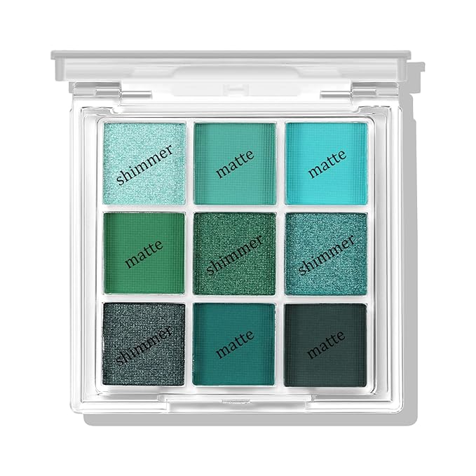Boobeen Nude Eyeshadow Palette - Matte and Shimmer Makeup, Highly Pigmented Creamy Eye Shadow Powder, Create a Neutral Eye Look, Long Wearing，Easy to Build Dramatic Glamour Looks (Green)