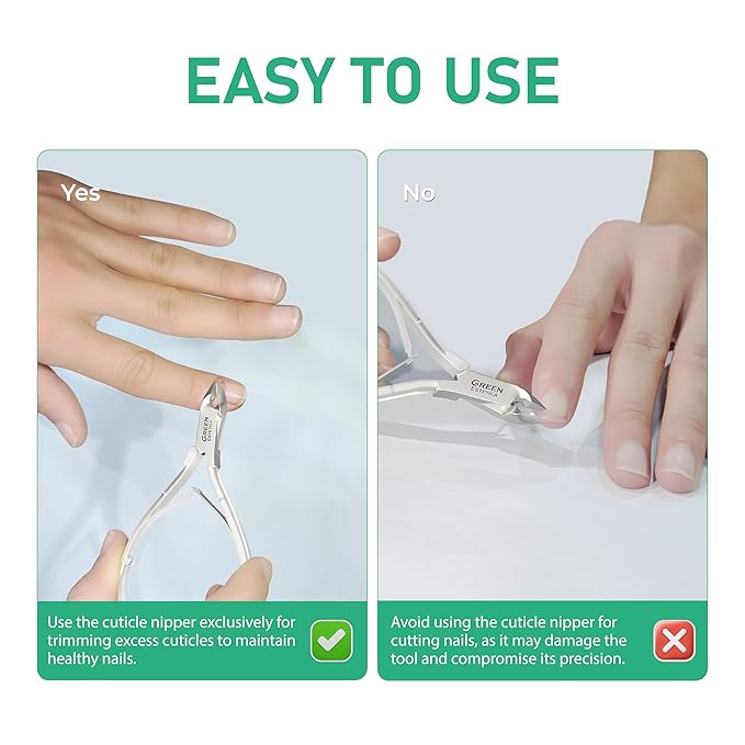 Professional Cuticle Trimmer with Cuticle Pusher Nail Cuticle Remover Nipper Silver Stainless Steel Sharp Blades Manicure Tools with Double Spring Nail Care Pedicure Nail Tools Home Spa (Pink)