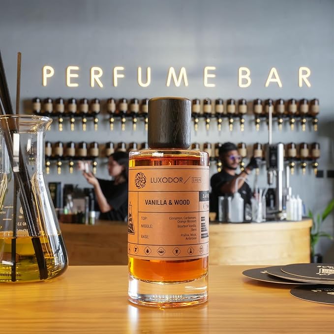 Vanilla & Wood Perfume for Men, Inspired by Althair, 2-Piece Combo of 100 ml Fragrance Spray Bottle and 10 ml Alcohol-Free Roll-On Perfume Oil, Vegan, Paraben-Free