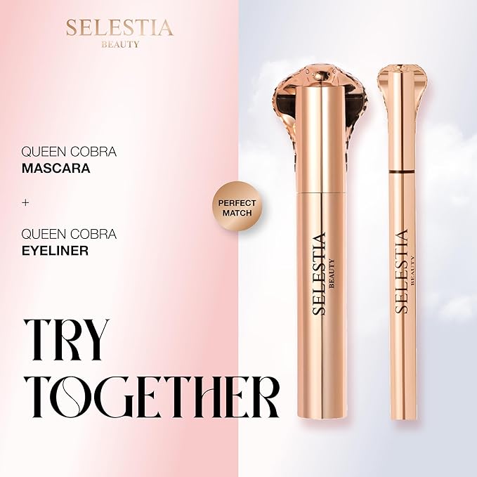 Black Liquid Eyeliner Pencil Queen Cobra – Long-Lasting – Quick-Drying, No Flaking – Thin Applicator & Intense Color – 0.016 fl.oz