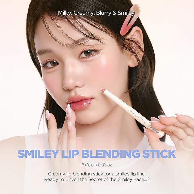 lilybyred Smiley Lip Blending Stick | Korean 3-in-1 Multi-Use Lip Liner, Smooth Creamy Texture, Long-Lasting Matte Finish, Soft Blur Effect, Precision Contour Pencil, 0.028 oz. (03 Be Happy with Me)