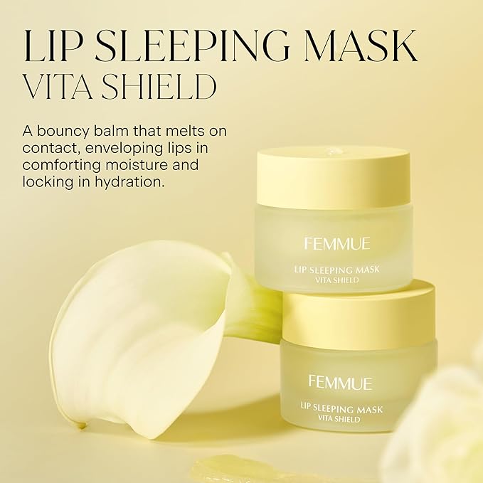 FEMMUE Lip Sleeping Mask (Vita Shield) | Overnight Hydrating Treatment for Dry, Cracked Lips | With Fatty Acids for Plumping & Softening | Non-Sticky Formula