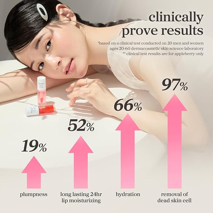 NOONI Korean Lip Oil Gift Set - Apple Seed Lip Oil Trio | Korean Lip Stain Long Lasting Hydration, Moisturizing, Glowing Korean Lip, Plumping, Stocking Stuffers Travel Size Mini Set 0.12 Fl. Oz. x 3ea