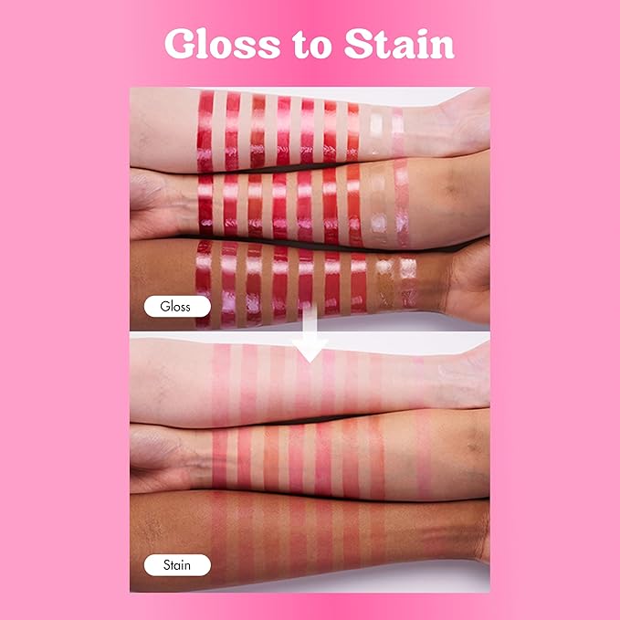 COLORGRAM Fruity Glass Tint 14 Sulky Lychee, Long-Lasting Glossy Lip Tint, Korean Beauty Lip Gloss Tint, Geek Nude Series