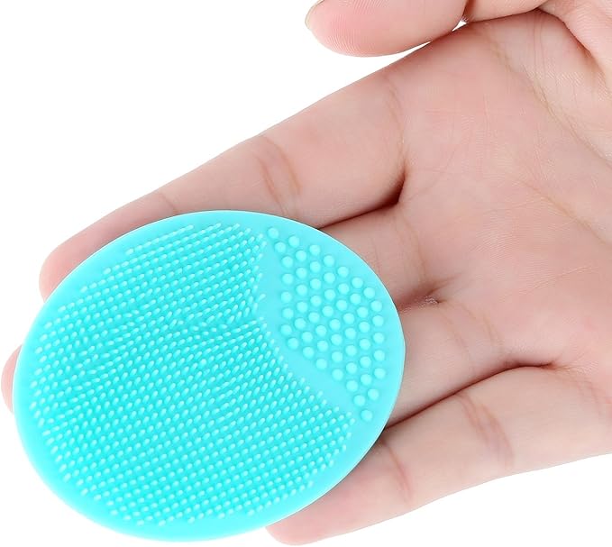 Tatuo 8 Pcs Face Scrubber Soft Silicone Face Scrubber Exfoliator Silicone Facial Cleansing Brush Cradle Cap Wash Brush Blackhead Pore Pad for Deep Cleaning Skin Care 8 Colors
