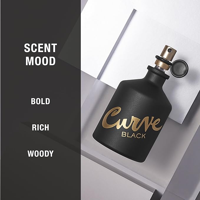 Curve Black For Men, Cologne Spray with Casual Day or Night Scent, 4.2 oz