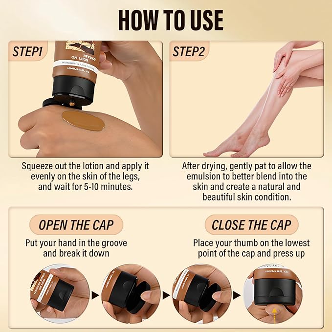 Legs Makeup Waterproof with Brush,No Transfer Body Concealer,Tattoo Cover Up Makeup Waterproof,Long Last Body Foundation for All Skin Tones,100ML (Bronze)